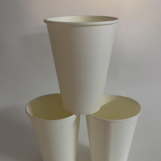 Стакан картонний білий, 420мл, 30 шт 